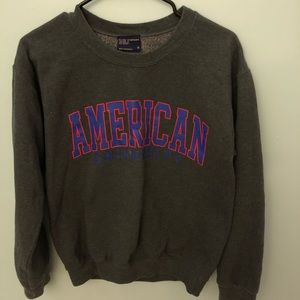 Gray College Sweatshirt